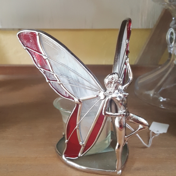 Other - *SALE* Beautiful Fairy Glass Candle Holder